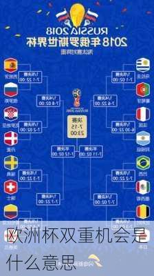 欧洲杯双重机会是什么意思