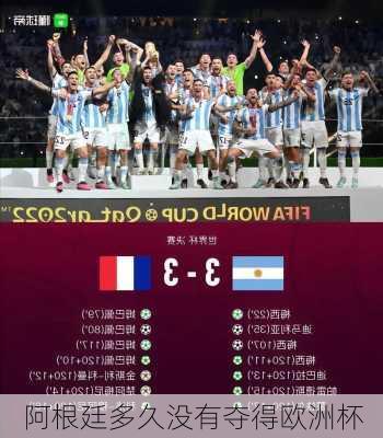 阿根廷多久没有夺得欧洲杯
